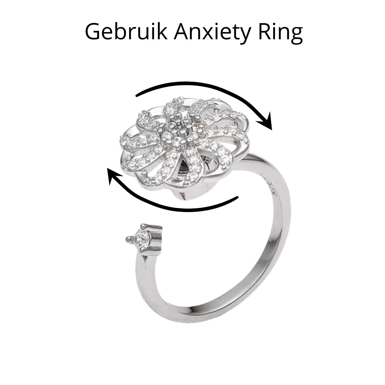 Anxiety Ring (Draairing Bloem) Zilver 925 Gebruik