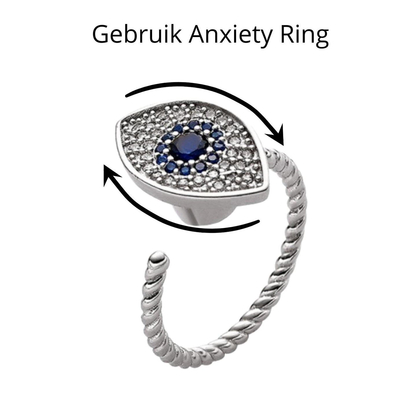 Anxiety ring (eye) silver 925