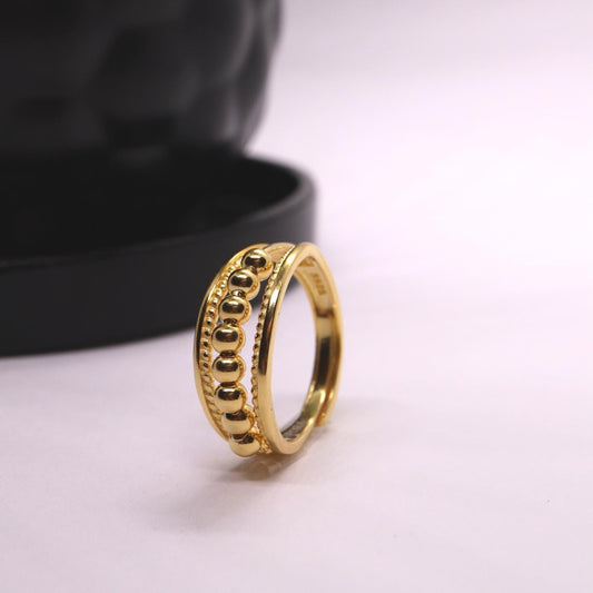 Anxiety Ring (Golf) zilver 925 Gold Plated Sfeerbeeld