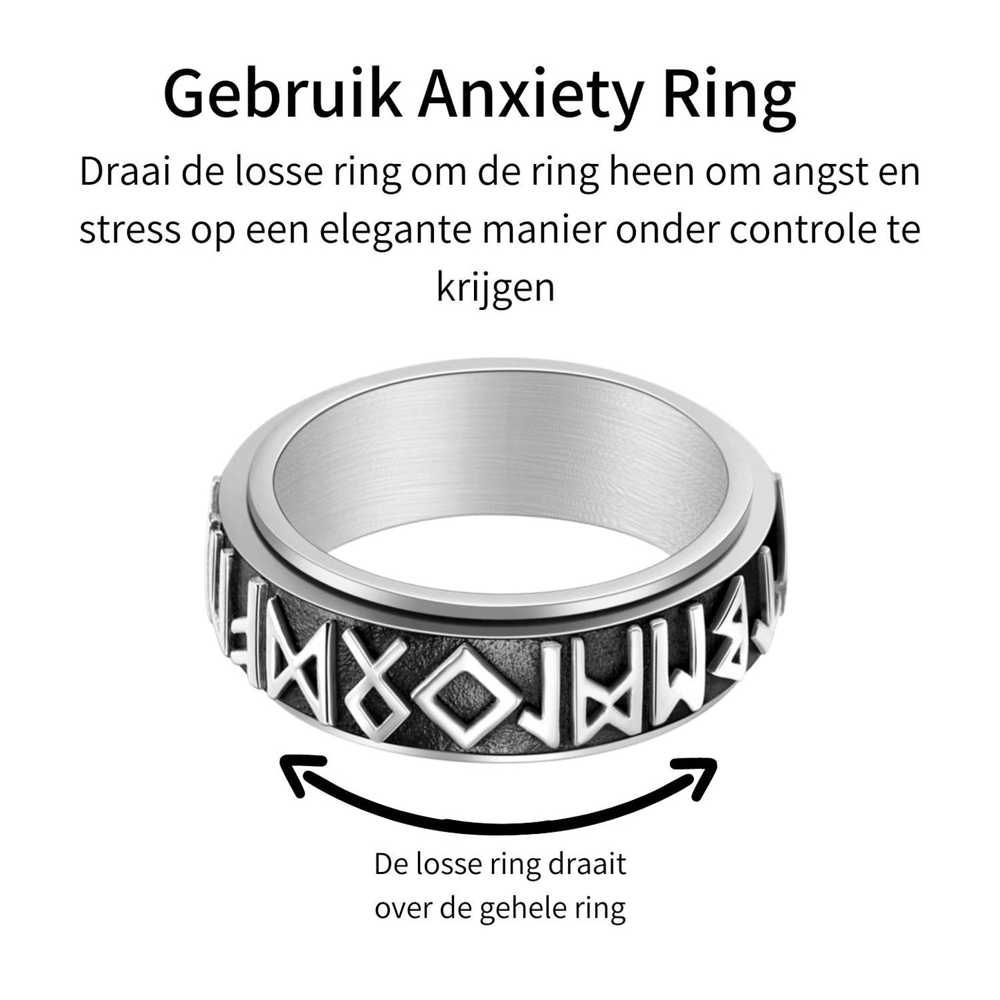 Anxiety Ring (Noors) Zilver Gebruik