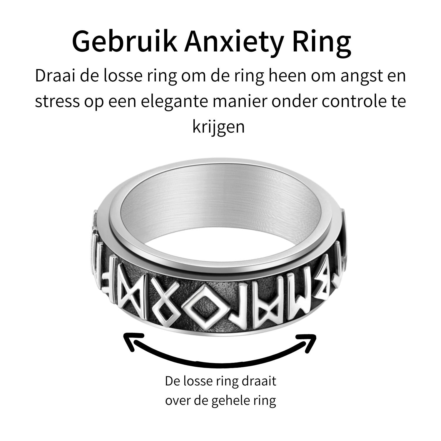 Anxiety Ring (Noors) Zilver Gebruik