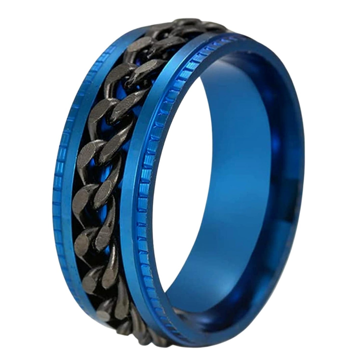 Anxiety Ring (ketting) Blauw-Zwart
