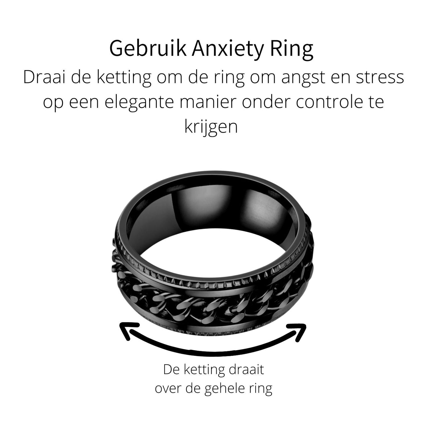 Anxiety Ring (ketting) Grijs-Grijs gebruik