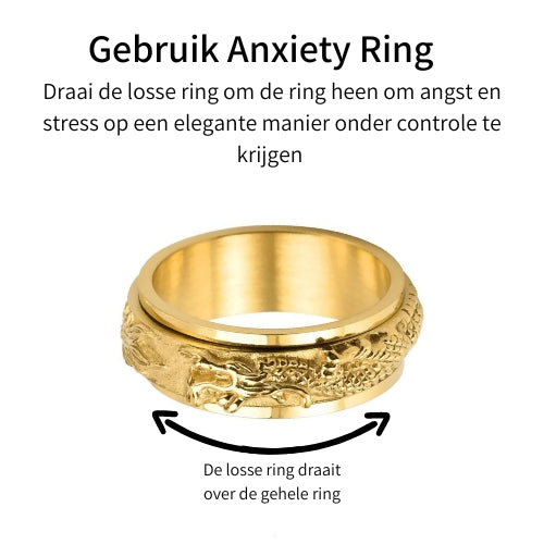 Anxiety ring (Draak) Goud Gebruik