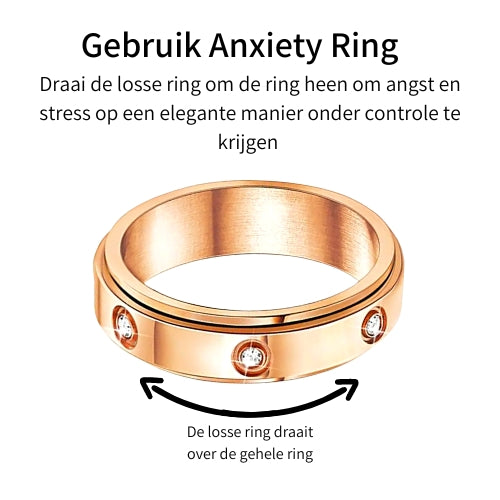 Anxiety ring (Zirkonia) Rosé Goud Gebruik