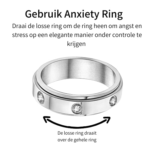 Anxiety ring (Zirkonia) Zilver Gebruik