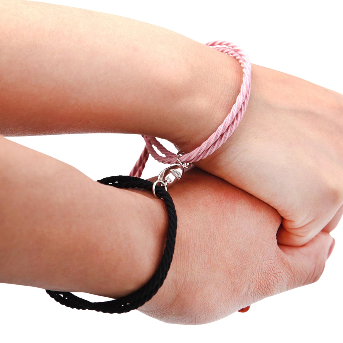 Koppel armband magnetisch Zwart / Roze Gebruik