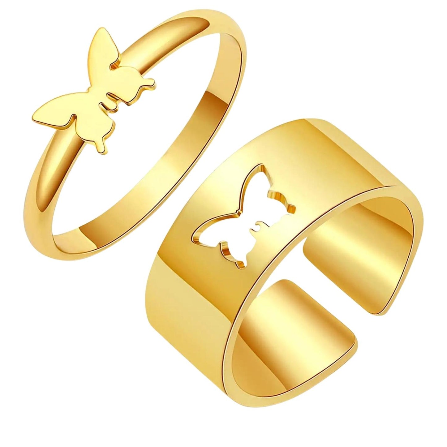Butterfly Friendship Ring gold colour